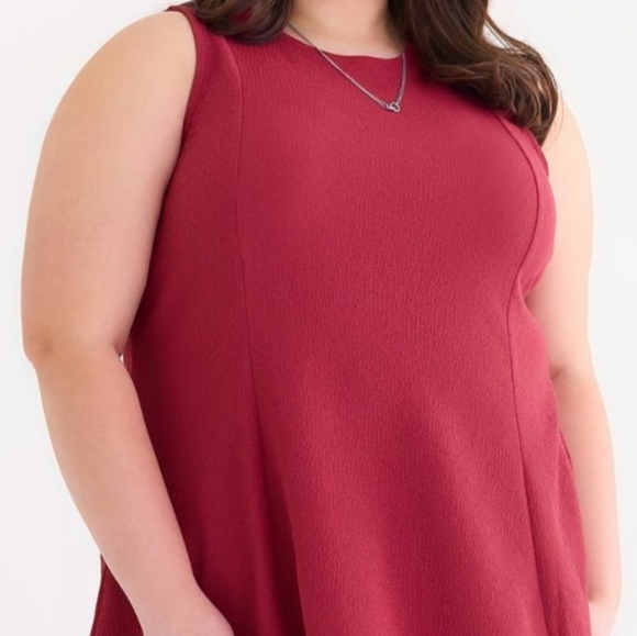 NEW Penningtons Jewel Tone Ruby Red Cami Flowy Top Balletcore Stretchy Size 1X - Picture 1 of 8